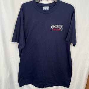 Cleveland Indians Baseball Adult Men's XL Dark Blue S/S T-Shirt MLB The Game